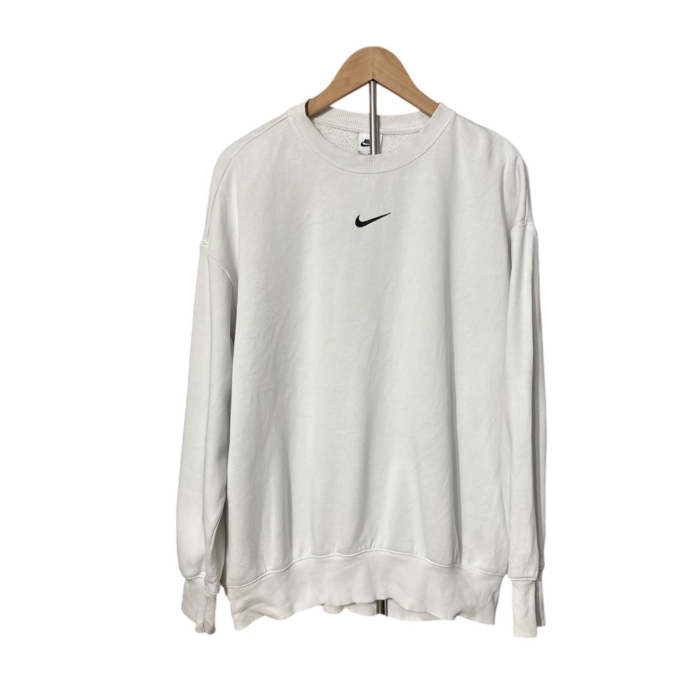 Nike‎ Sportswear Club Fleece Crewneck Sweatshirt White Men's M Unisex Fit